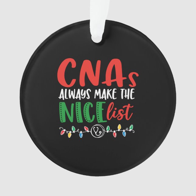 Christmas CNA cnas always make nice list (devant)