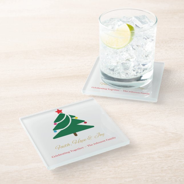 Christmas Coaster Glasuntersetzer (Schrägansicht)