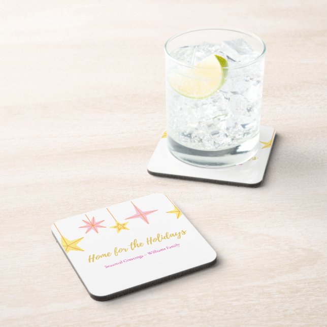Christmas Coaster with Holiday Motifs Getränkeuntersetzer (Rechte Seite)