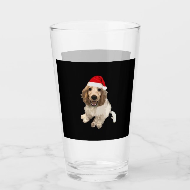 Christmas Cocker Spaniel (White) Essential T-Shirt Glas (Vorderseite)