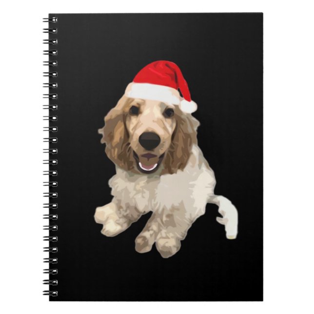 Christmas Cocker Spaniel (White) Essential T-Shirt Notizblock (Vorderseite)