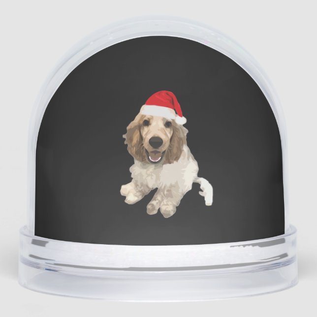 Christmas Cocker Spaniel (White) Essential T-Shirt Schneekugeln (Vorderseite)
