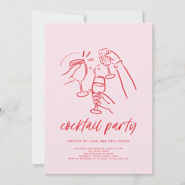 Christmas Cocktail Party Invitation (Devant)
