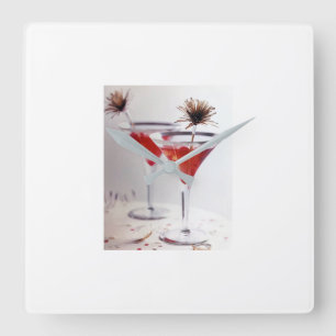 ****CHRISTMAS COCKTAILS**** KLICKEN QUADRATISCHE WANDUHR
