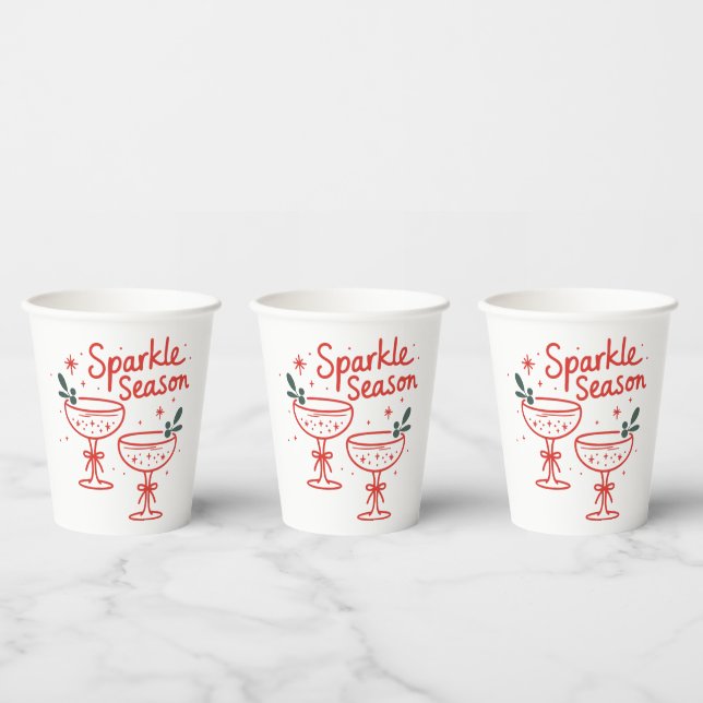 Christmas Cocktails Sparkle Season  Pappbecher (Multi)
