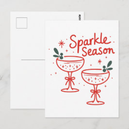 Christmas Cocktails Sparkle Season  Postkarte