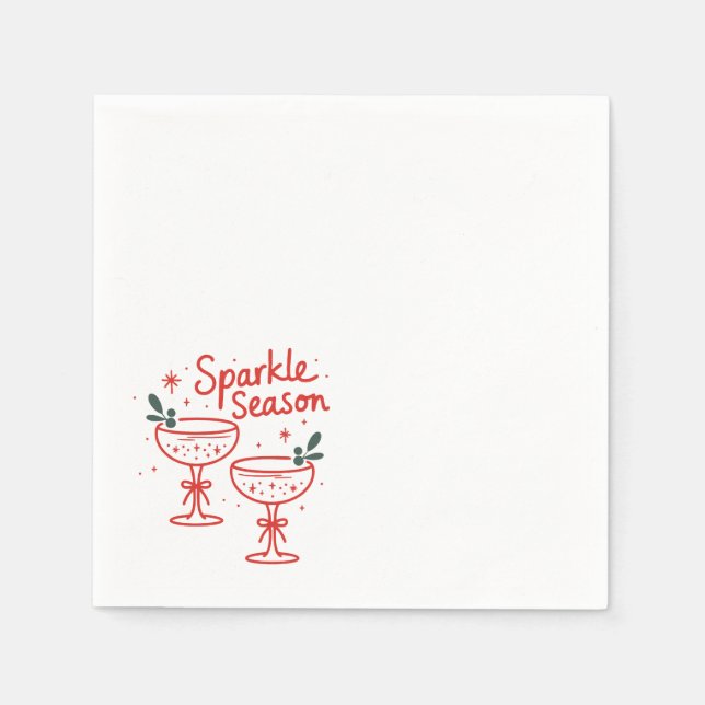 Christmas Cocktails Sparkle Season  Serviette (Vorderseite)
