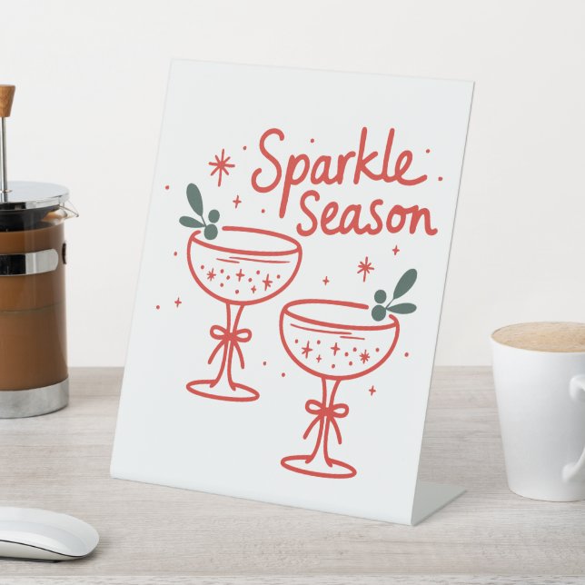 Christmas Cocktails Sparkle Season  Sockelschild (In SItu)