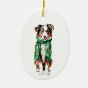 Christmas Collie, Border Collie, australische Scha Keramik Ornament