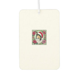 Christmas Collie Dog Illustration Weihnachten Coll Autolufterfrischer