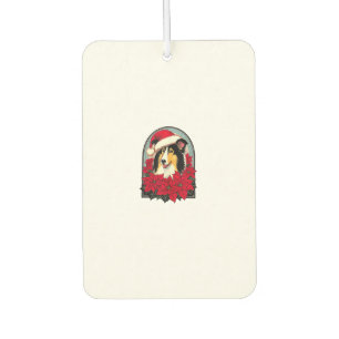 Christmas Collie Dog Illustration Weihnachten Coll Autolufterfrischer