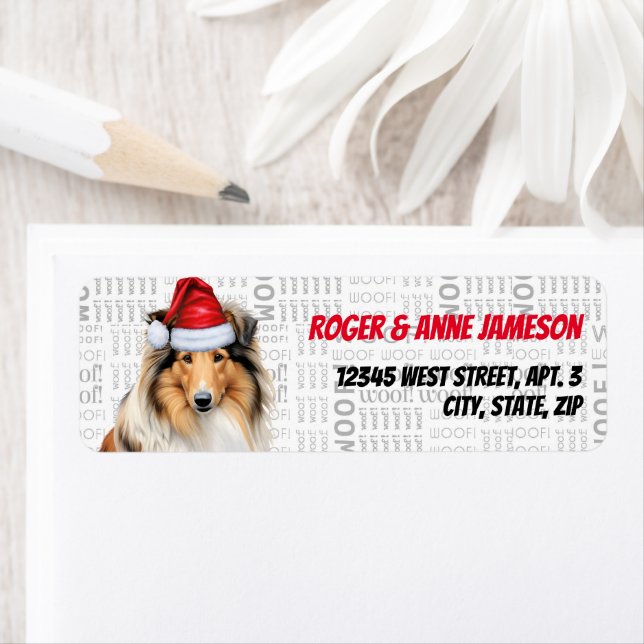 Christmas Collie Dog Lover Urlaubsadresse (Insitu)