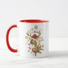 Christmas Colorful Deer Design Colored Tasse