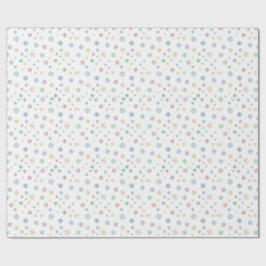 Christmas Colour Snowflakes Themed Packaging Xmas Geschenkpapier