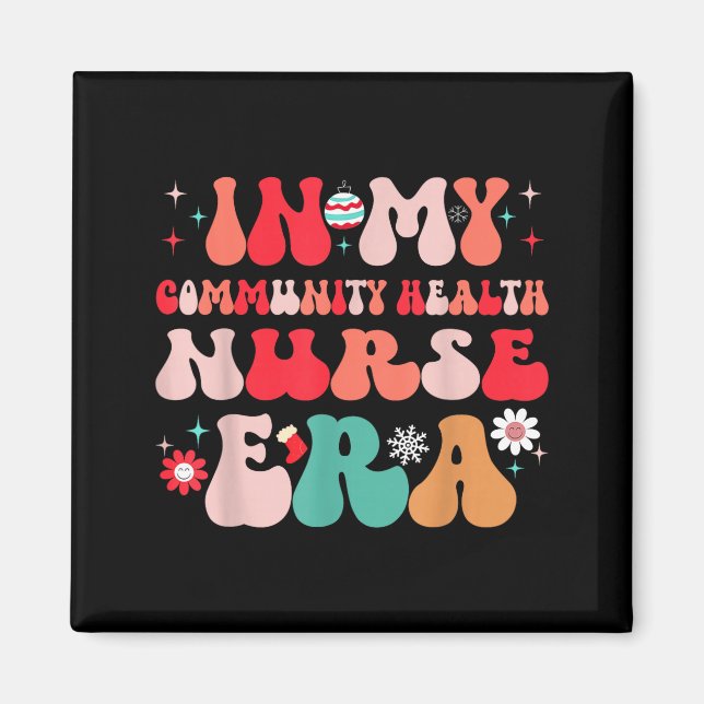 Christmas Community Health Nurse Present For Funny Magnet (Vorne)