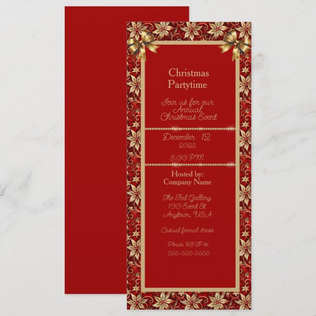 Christmas Company Partytime Invitation (Devant / Derrière)