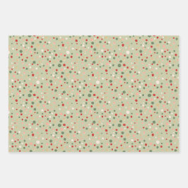Christmas Confetti Polka Dot Wrapping Paper Set Geschenkpapier Set