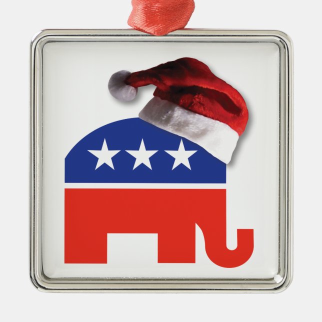 Christmas Conservative Silbernes Ornament (Vorne)