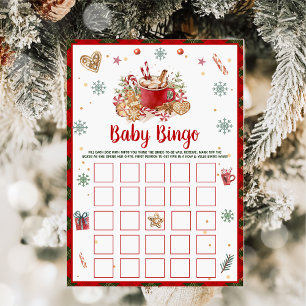 Christmas Cookie Baby Bingo Baby shower Jeux Carte