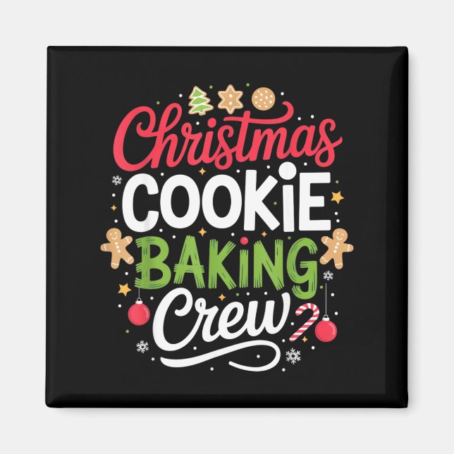 Christmas Cookie Baking Crew Mom Funny Proud Holid Magnet (Vorne)