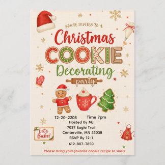 Christmas Cookie Decorating Party Invitation | Kid Einladung