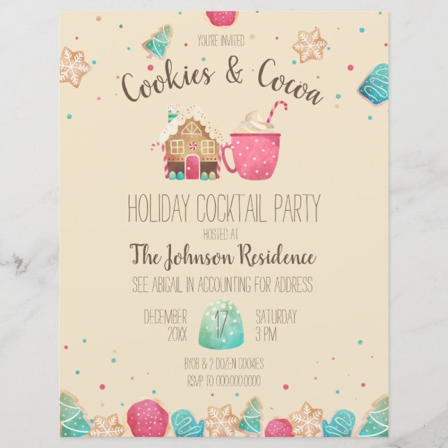 Christmas Cookie Exchange Niedliches Party Flyer (Vorderseite)