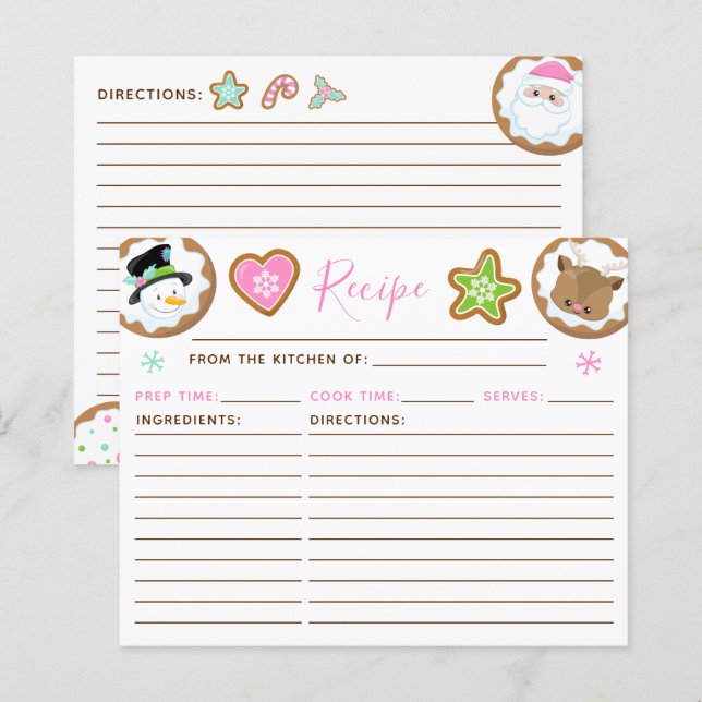 Christmas Cookie Exchange Pink and Green Recipe (Vorne/Hinten)