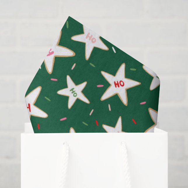 Christmas Cookie Pattern Seidenpapier (Geschenktüte)