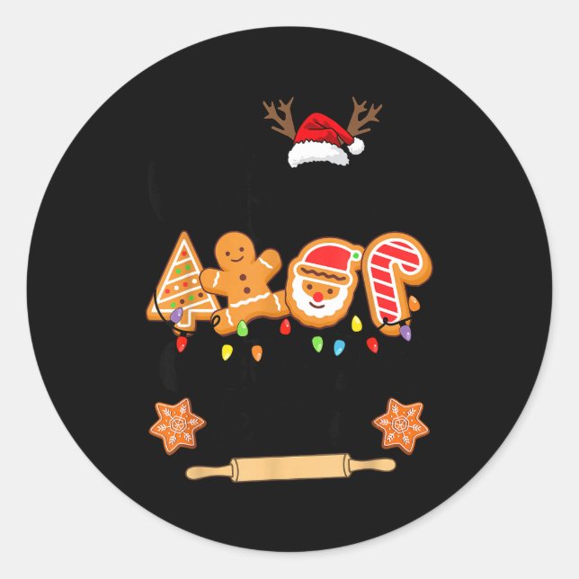 Christmas Cookie Tester Family Baking Team Cookie  Runder Aufkleber (Vorderseite)