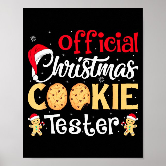 Christmas Cookie Tester Funny Baking Crew Xmas  Poster (Vorne)