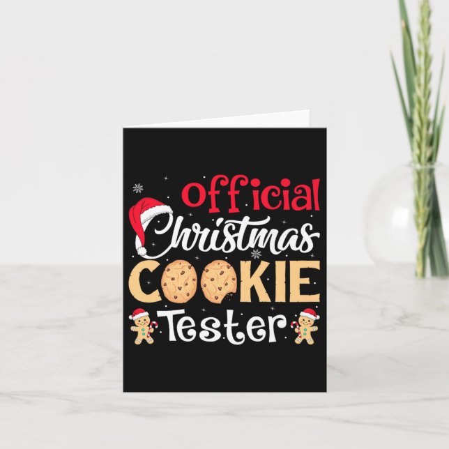 Christmas Cookie Tester Funny Baking Crew Xmas Pre Karte (Vorderseite)