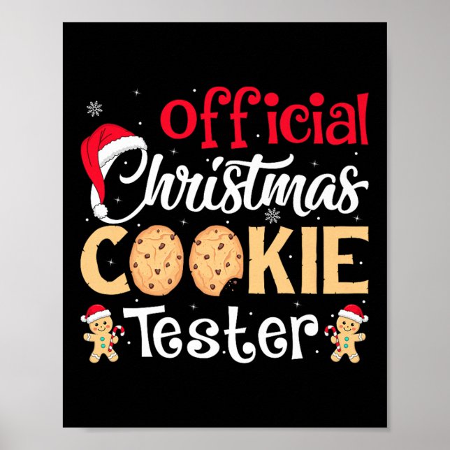 Christmas Cookie Tester Funny Baking Crew Xmas Pre Poster (Vorne)