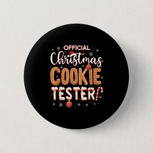Christmas Cookie Tester Taster Baking Crew Toddle  Button (Vorderseite)