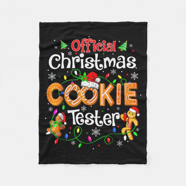 Christmas Cookie Tester Taster Baking Crew Toddle  Fleecedecke (Vorderseite)