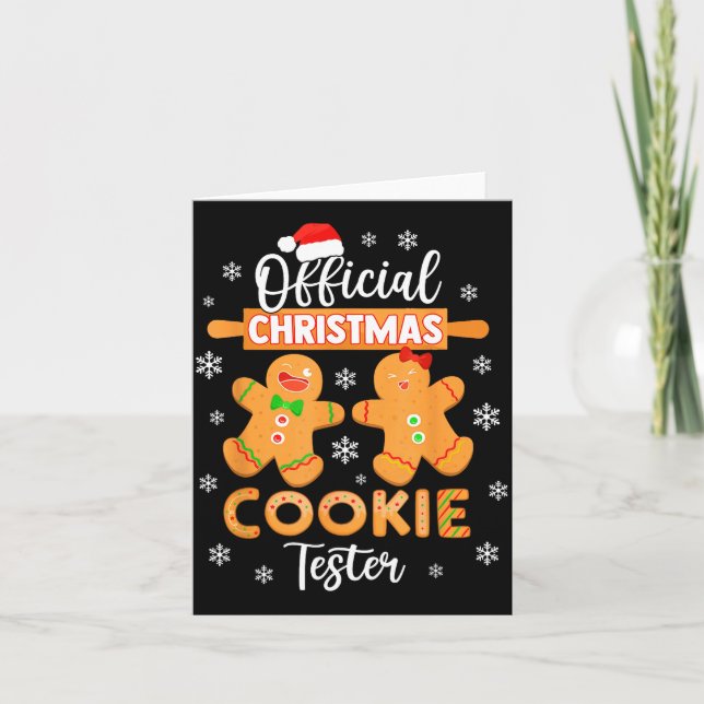 Christmas Cookie Tester Taster Baking Crew Toddle  Karte (Vorderseite)