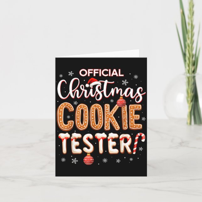 Christmas Cookie Tester Taster Baking Crew Toddle  Karte (Vorderseite)