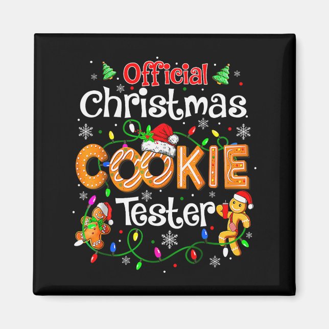 Christmas Cookie Tester Taster Baking Crew Toddle  Magnet (Vorne)