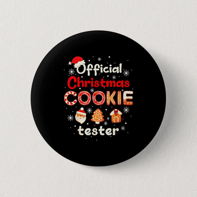 Christmas Cookie Tester Taster Baking Crew Toddler Button (Vorderseite)