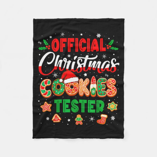Christmas Cookie Tester Taster Baking Crew Toddler Fleecedecke (Vorderseite)