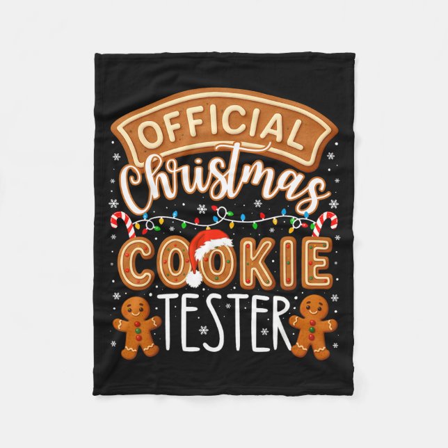Christmas Cookie Tester Taster Funny Family Baking Fleecedecke (Vorderseite)
