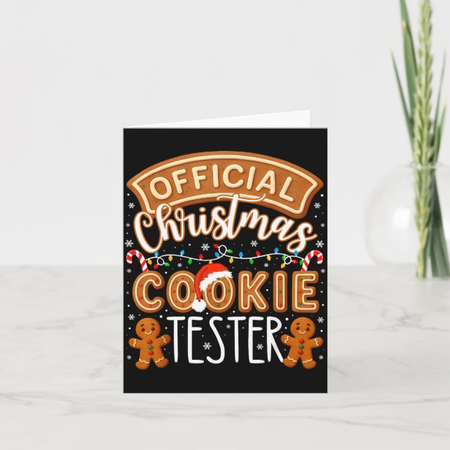 Christmas Cookie Tester Taster Funny Family Baking Karte (Vorderseite)
