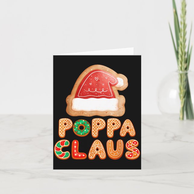 Christmas Cookies Baking Ppa Claus Family Matching Karte (Vorderseite)