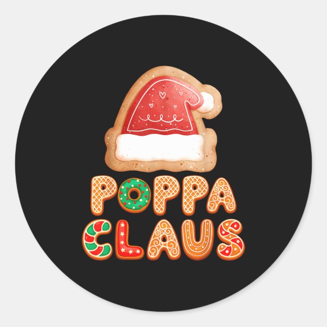 Christmas Cookies Baking Ppa Claus Family Matching Runder Aufkleber (Vorderseite)