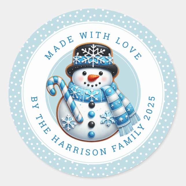 Christmas Cookies Round Stickers (Vorderseite)