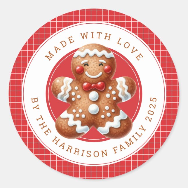 Christmas Cookies Round Stickers (Devant)
