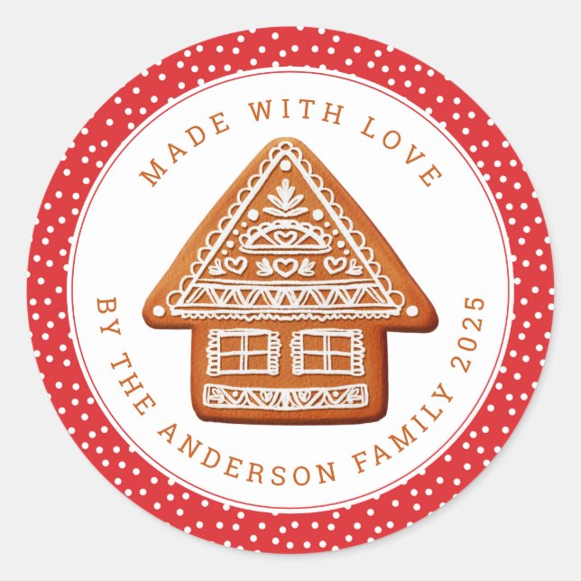 Christmas Cookies Round Stickers (Vorderseite)