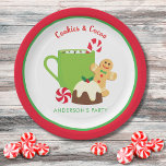 CHRISTMAS COOKIES UND Kakao Pappteller<br><div class="desc">Aquamarine und rote Weihnachtskekse und Kakaokollektion</div>