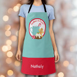 CHRISTMAS COOKIES UND Kakao Schürze<br><div class="desc">Aquamarine und rote Weihnachtskekse und Kakaokollektion</div>