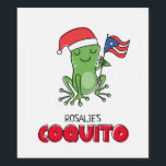 Christmas Coquito Frog Weinetikett<br><div class="desc">Feliz Navidad!! Feiern Sie mit diesem bezaubernden kleinen Coquí-Frosch auf Ihren Coquito-Flaschen.</div>