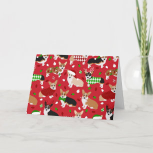 Christmas Corgi Dogs Karte